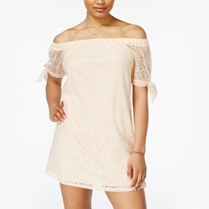 Sequin Hearts Off the Shoulder Dress